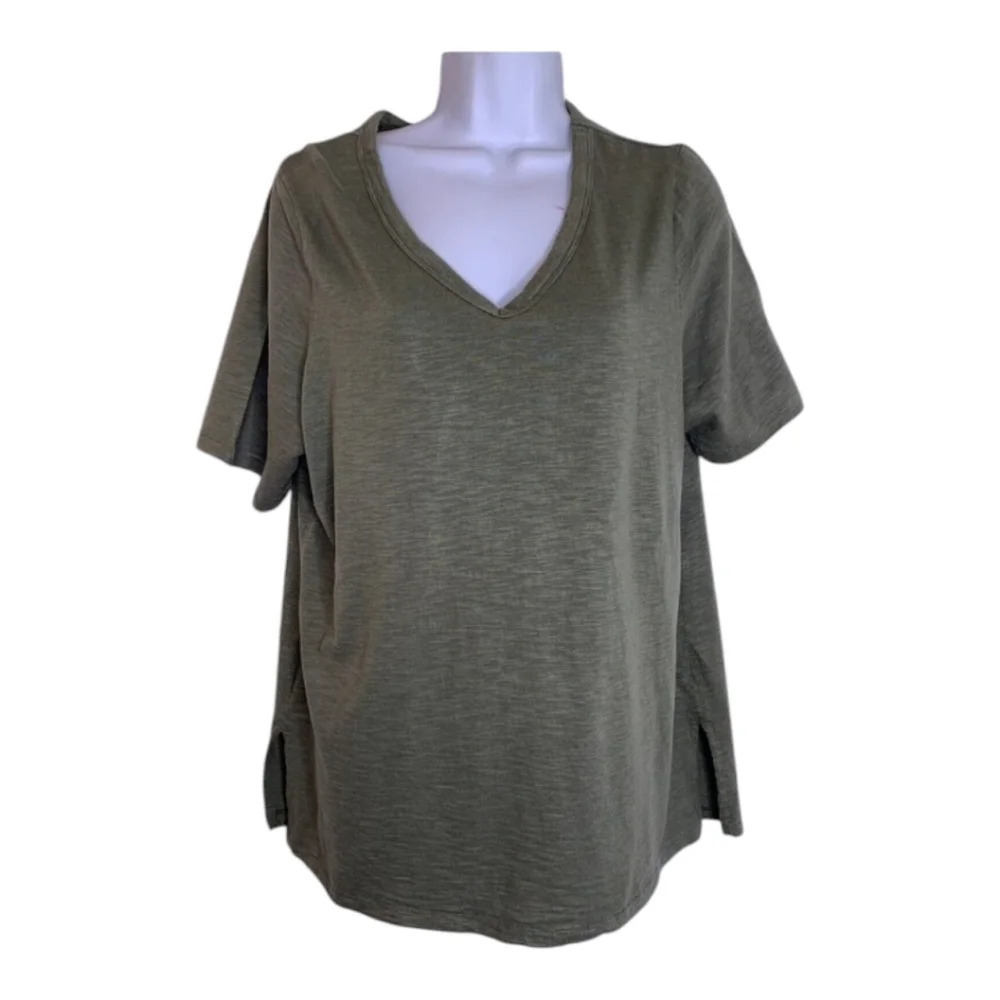 COPY - Chicos Plus size soft khaki green tshirt. Ultimate tee.Tee. Imported. Sz…